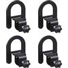 Lutown-Teen Ferma Materasso Supporto Antiscivolo 4 PCS, per Struttura Letto in Metallo, Guarnizioni Antiscivolo per Materasso in Posizione, Fermi Laterali Regolabili, Nero