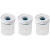 ZWILLING FRESH & SAVE CUBE La Mer - Contenitore per spezie, 3 pezzi, misura XS, modulare e impilabile, ermetico e sottovuoto, lavabile in lavastoviglie, trasparente La Mer