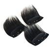 RemeeHi Toupee - Extension per capelli da uomo, 100% veri capelli umani, con clip, perdita sottile, da uomo, corona, soffici e invisibili, colore nero naturale, 3 pezzi