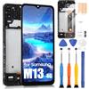 ARSSLY per Samsung Galaxy M13 4G LCD Display, per Samsung M13 4G SM-M135F, SM-M135F/DSN LCD Schermo Touchscreen Digitazer Full Assembly Sostituzione Schermo con Riparazione Kit