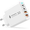Nipow Caricatore USB C, 40W 4 Porto Presa USB C Caricatore UsB Multiplo con PD&QC3.0, Spina Alimentatore Tipo C Caricabatterie Rapido per iPhone 17 16e 16 15 14 13 12 11,Samsung S25,Spinotto Muro Adattatore