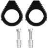 Madezz Staffa Fanali segnalazione Staffa per Luce di Segnalazione Moto Indicatore di Direzione Relocation in Lega di Alluminio 41mm (Nero)