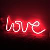 Fespcj LOVE LED Decorazione Luminosa Neon Decorazione Parete Matrimonio Luce Soggiorno Notturna Camera Letto Casa Bar Hotel Flessibile Facile Trasportare Alimentatore USB Riutilizzabile Lungo Termine (Rosso)