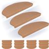 Relaxdays Tappetini Antiscivolo Scale Interne, Set 15 Tappeti Adesivi per Gradini, 65x24 cm, Strisce Coprigradini, Beige