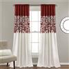Lush Decor, Red Estate Garden Print Tende oscuranti per finestra, set per soggiorno, sala da pranzo, camera da letto (coppia), 241,3 x 132,1 cm, 241,3 x 132,1 cm