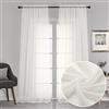 Chyhomenyc Tende velate extra lunghe, 305 cm, 2 pezzi, con tasca per asta, in morbido voile, leggere e ariose, per soggiorno/camera da letto, ognuna 106 x 305 cm (larghezza x lunghezza), avorio