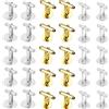 ARJDXDP Gemelli da uomo, Set di Base per Gemelli, Gemelli, Argento e oro,10 mm,12 mm,18 mm,30 Pezzi