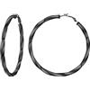 PROSTEEL 80MM Nero Orecchini Donna Orecchini a Cerchio Vuoto Orecchini Oversize Y2K Colonna di Torsione Pendolarismo Vacanza Festa Orecchini Combinazioni di Impilamento