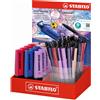 Stabilo Espositore 38 penne a sfera a scatto Stabilo Pointball + 15 evidenziatori Boss Original NatureCOLORS Wildflowers