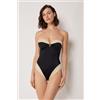 Calzedonia Costume Intero Elegant Bicolor Nero