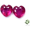SBI Gems 6x6 MM Rubino Naturale Forma Cuore Taglio Paio 2.24 Cts Sfaccettato Sfuso Gemme