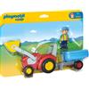 PLAYMOBIL 1.2.3. 6964 Trattore con rimorchio