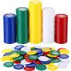 Skylety 1000 Pezzi Fiches da Poker in Plastica Sfuse Chip di Gioco 5 Colori Carta da Ban