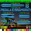 Kit 13 Adesivi telaio bici UNIVERSALI mtb protezione PEDALA E INNAMORATI 2404