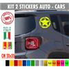 Kit 2 Adesivi Stella Fuoristrada 4X4 compatibili con Jeep Renegade Suzuki c.1844