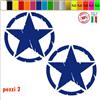 Kit Adesivi 4x4 off Road Stella Militare US Army Scegli Colore e Misura cod.1653
