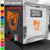 Adesivi camper CERVO BANDIERA NATURA ANIMALI caravan roulotte accessori cod.1829