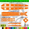 Kit 9 Adesivi telaio bici UNIVERSALI mtb protezione Fat Bike DISCESA 2398