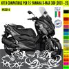Kit Grafica adesivi decal compatibili con YAMAHA X-MAX 300 X MAX -kit D- c.2173