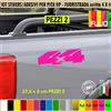 Kit 2 Adesivi Universali 4x4 OFF ROAD Pick-Up Fuoristrada Suv cod.2415