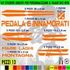 Kit 13 Adesivi telaio bici UNIVERSALI mtb protezione PEDALA E INNAMORATI 2404
