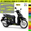 Grafica adesivi decal compatibili con HONDA SH125 SH 125 -KIT C vari colori 2086
