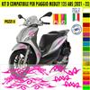 Kit Grafica adesivi decal compat con PIAGGIO MEDLEY 125 ABS carene -kit D-2152