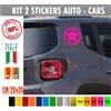 Kit 2 Adesivi Stella Fuoristrada 4X4 compatibili con Jeep Renegade Suzuki c.1844