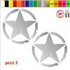 Kit Adesivi 4x4 off Road Stella Militare US Army Scegli Colore e Misura cod.1653