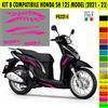 Grafica adesivi decal compatibili con HONDA SH125 SH 125 -KIT B vari colori 2085