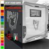 Adesivi camper CERVO BANDIERA NATURA ANIMALI caravan roulotte accessori cod.1829