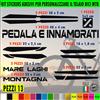 Kit 13 Adesivi telaio bici UNIVERSALI mtb protezione PEDALA E INNAMORATI 2404