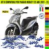 Kit Grafica adesivi decal compat con PIAGGIO MEDLEY 125 ABS carene -kit D-2152