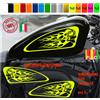 Kit 2 adesivi serbatoio FIAMME TESCHIO harley chopper style vintage colori c1783