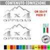 Kit 2 Adesivi 4x4 off Road Montagna Decal Fuoristrada Universale auto cod.1681