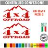 Kit 2 Adesivi 4x4 off Road Montagna Decal Fuoristrada Universale auto cod.1681