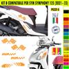 Grafica adesivi decal compatibili con SYM SYMPHONY 125 -KIT B- vari colori 2080