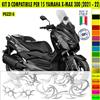 Kit Grafica adesivi decal compatibili con YAMAHA X-MAX 300 X MAX -kit D- c.2173