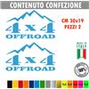 Kit 2 Adesivi 4x4 off Road Montagna Decal Fuoristrada Universale auto cod.1681