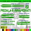 Kit 13 Adesivi telaio bici UNIVERSALI mtb protezione PEDALA E INNAMORATI 2404