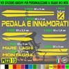 Kit 13 Adesivi telaio bici UNIVERSALI mtb protezione PEDALA E INNAMORATI 2404