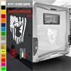 Adesivi camper CERVO BANDIERA NATURA ANIMALI caravan roulotte accessori cod.1829