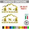 Kit 2 Adesivi 4x4 off Road Montagna Decal Fuoristrada Universale auto cod.1681