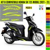 Grafica adesivi decal compatibili con HONDA SH125 SH 125 -KIT B vari colori 2085