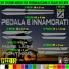 Kit 13 Adesivi telaio bici UNIVERSALI mtb protezione PEDALA E INNAMORATI 2404