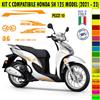 Grafica adesivi decal compatibili con HONDA SH125 SH 125 -KIT C vari colori 2086