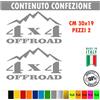 Kit 2 Adesivi 4x4 off Road Montagna Decal Fuoristrada Universale auto cod.1681
