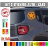 Kit 2 Adesivi Stella Fuoristrada 4X4 compatibili con Jeep Renegade Suzuki c.1844