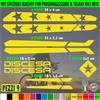 Kit 9 Adesivi telaio bici UNIVERSALI mtb protezione Fat Bike DISCESA 2398