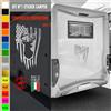 Adesivi camper CERVO BANDIERA NATURA ANIMALI caravan roulotte accessori cod.1829